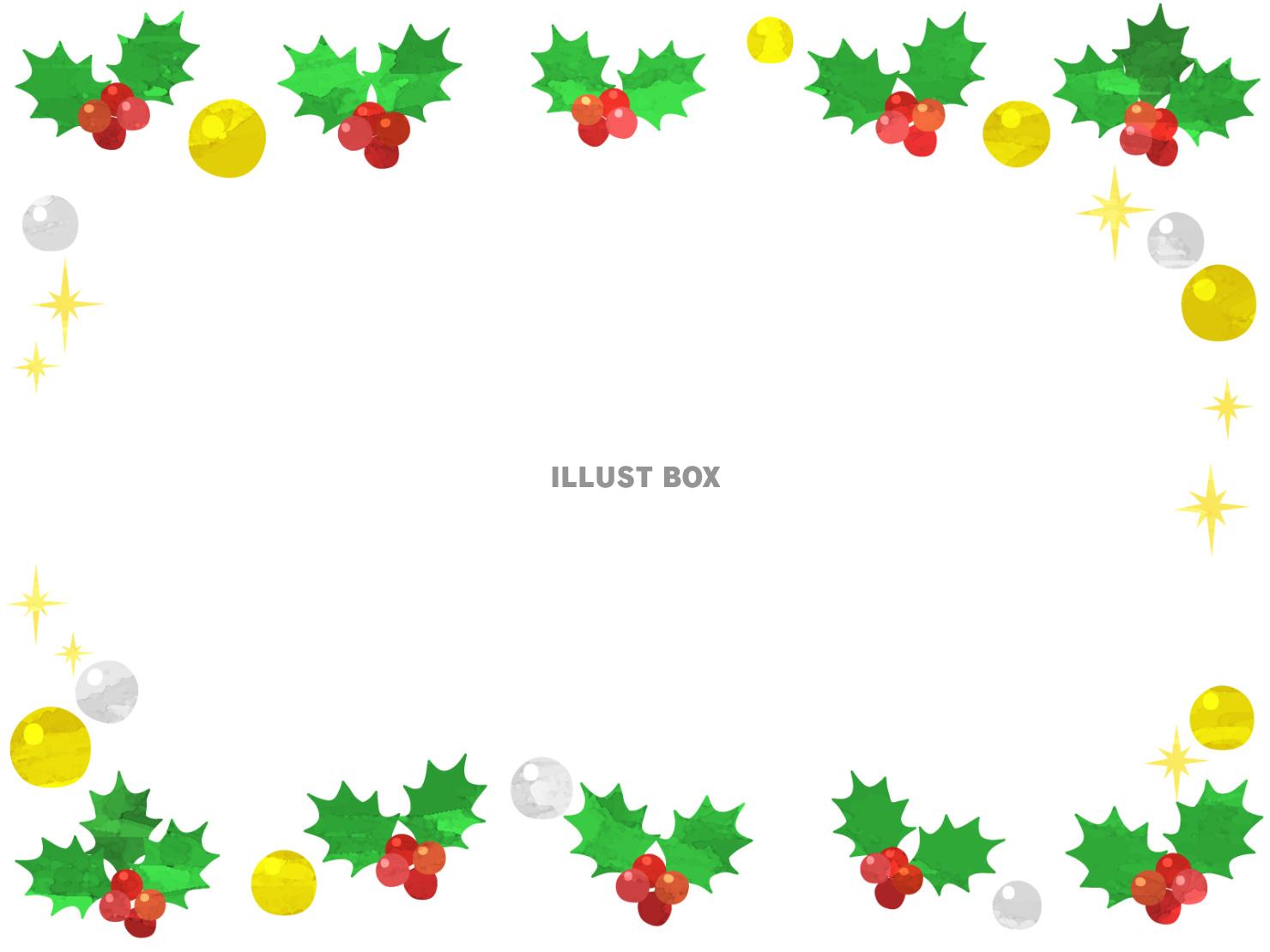 クリスマスのフレーム背景透過