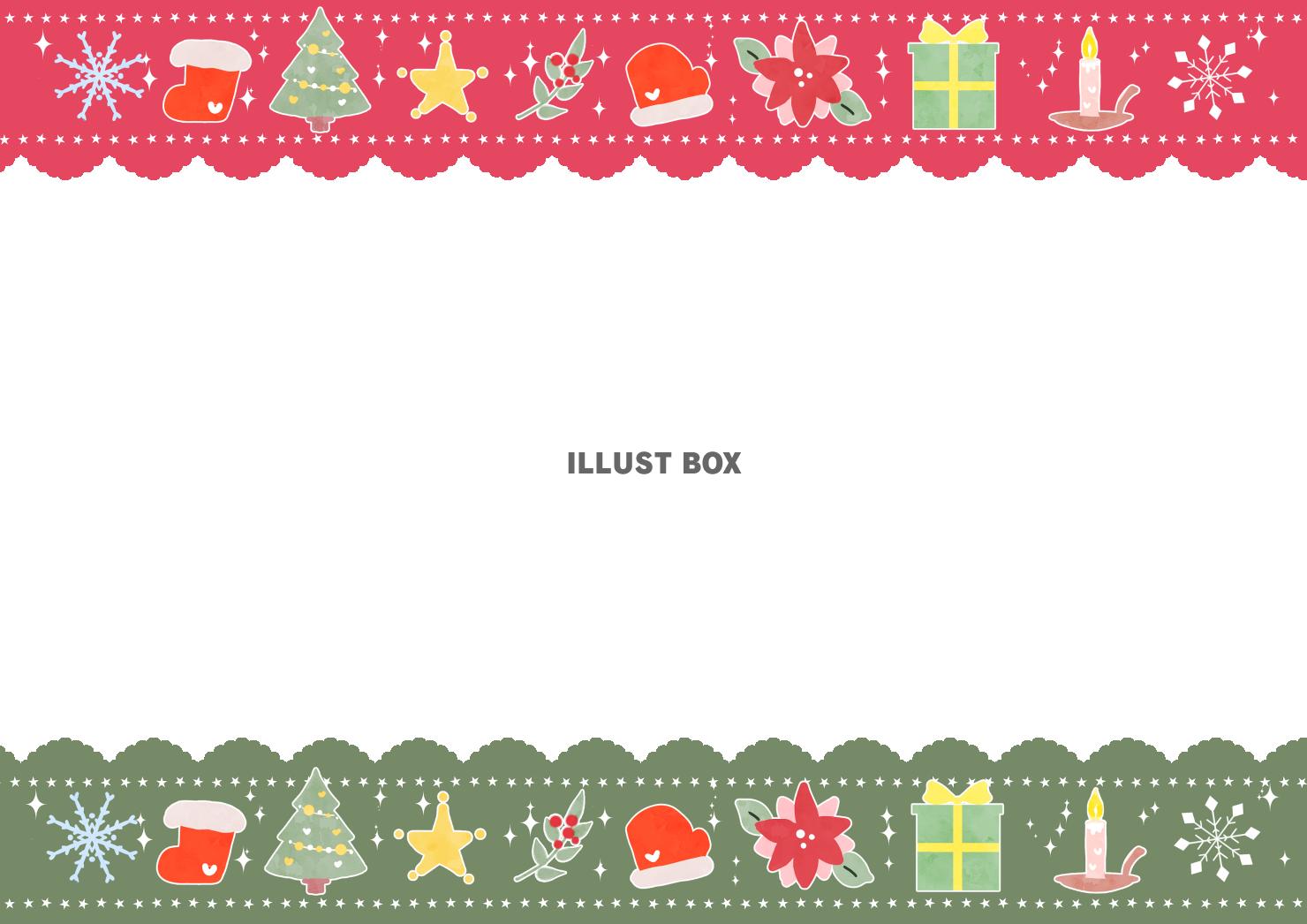 赤と緑のクリスマスフレーム