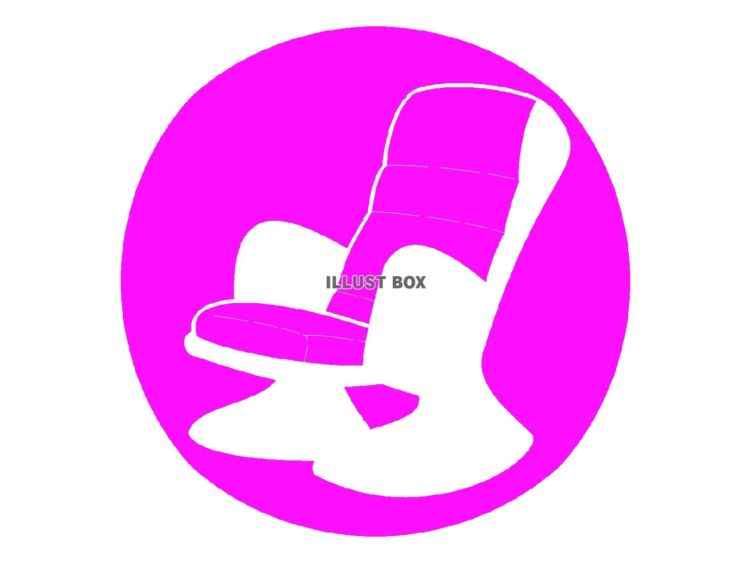 紫色の椅子のシルエットアイコン