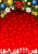 クリスマス背景25・上飾り・街・縦・赤