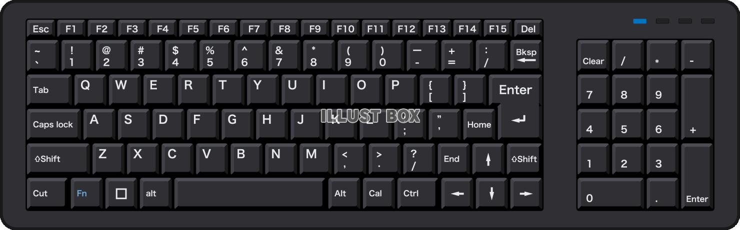 黒いパソコンのキーボード