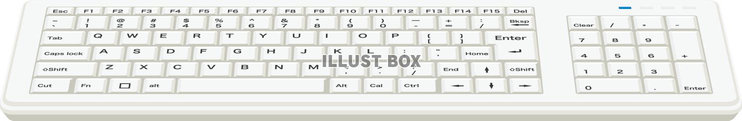 白いパソコンのキーボード