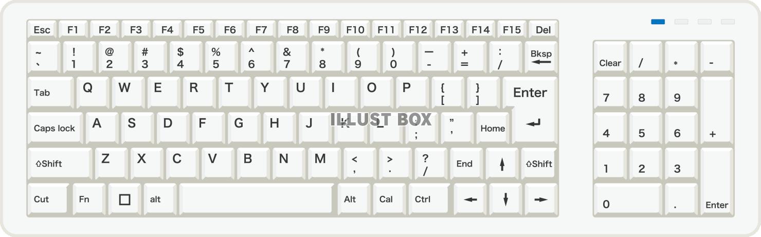 白いパソコンのキーボード