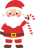 キャンディーを持ったサンタクロース