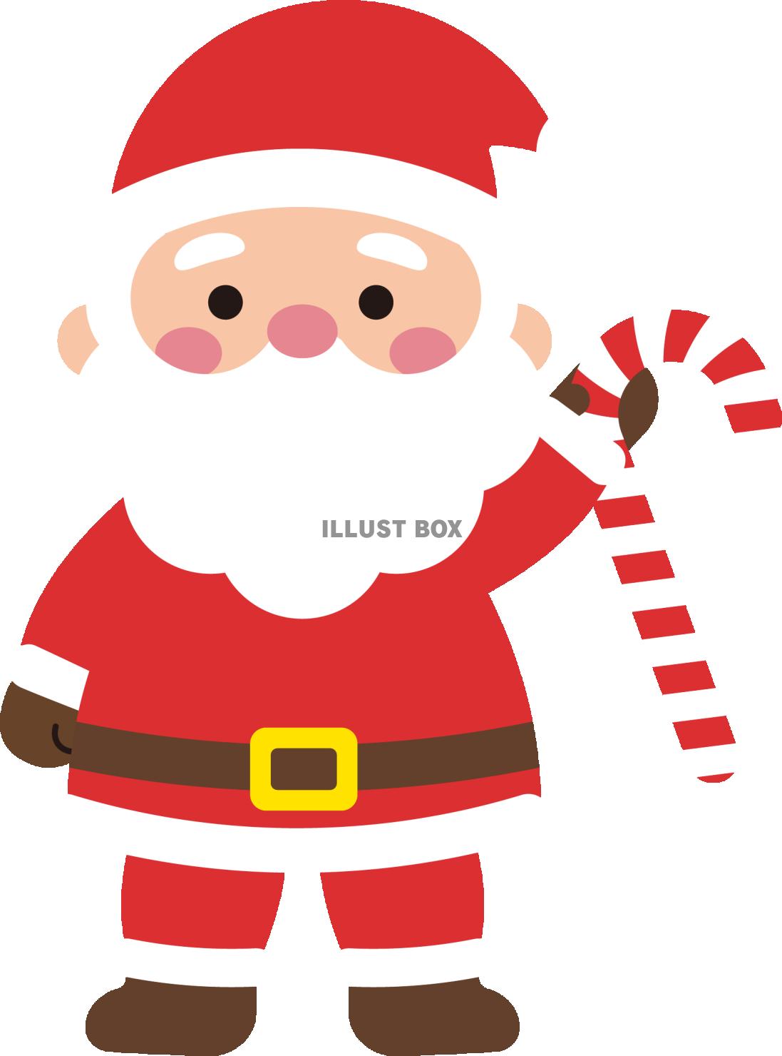 キャンディーを持ったサンタクロース