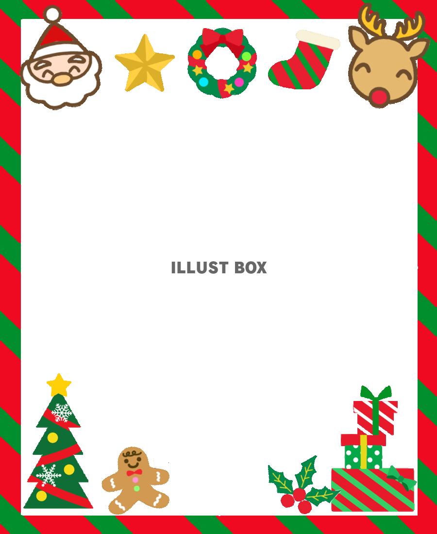 縦型クリスマスフレーム　透過png