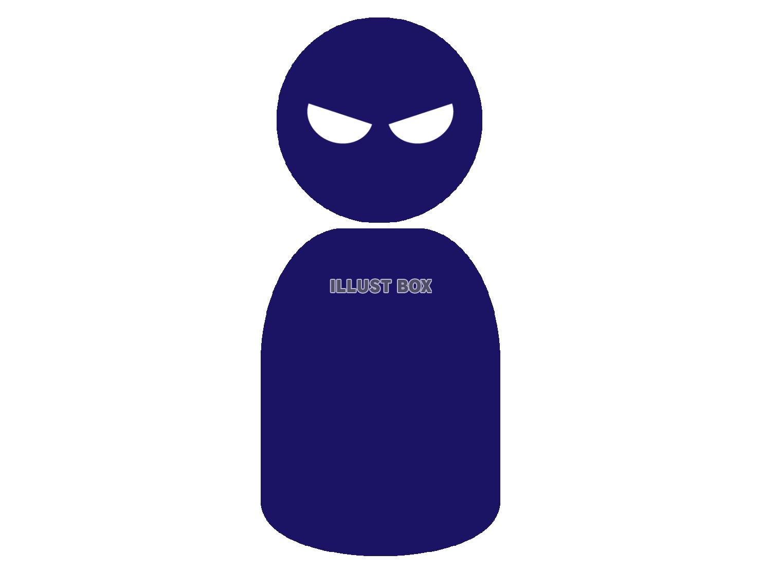 不審者のシルエット（怪しい人のアイコン）