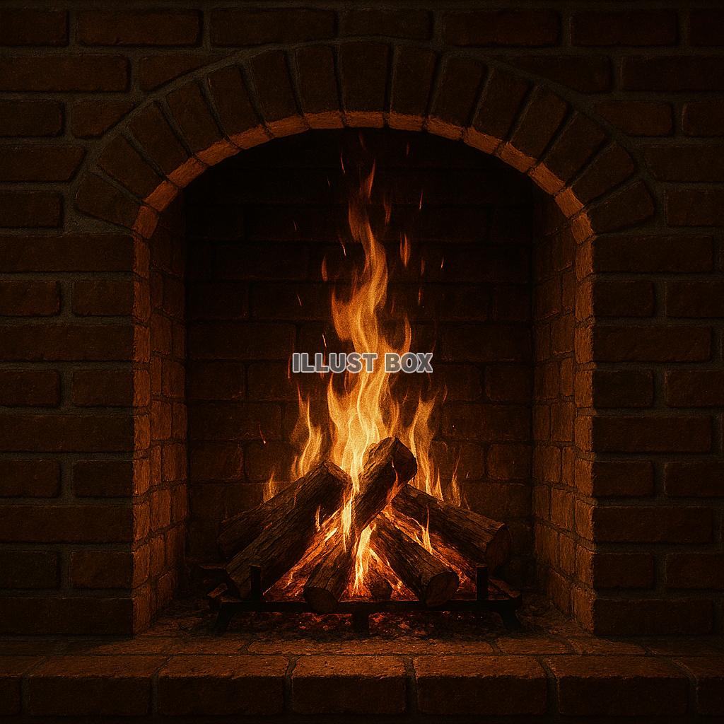 レンガの暖炉