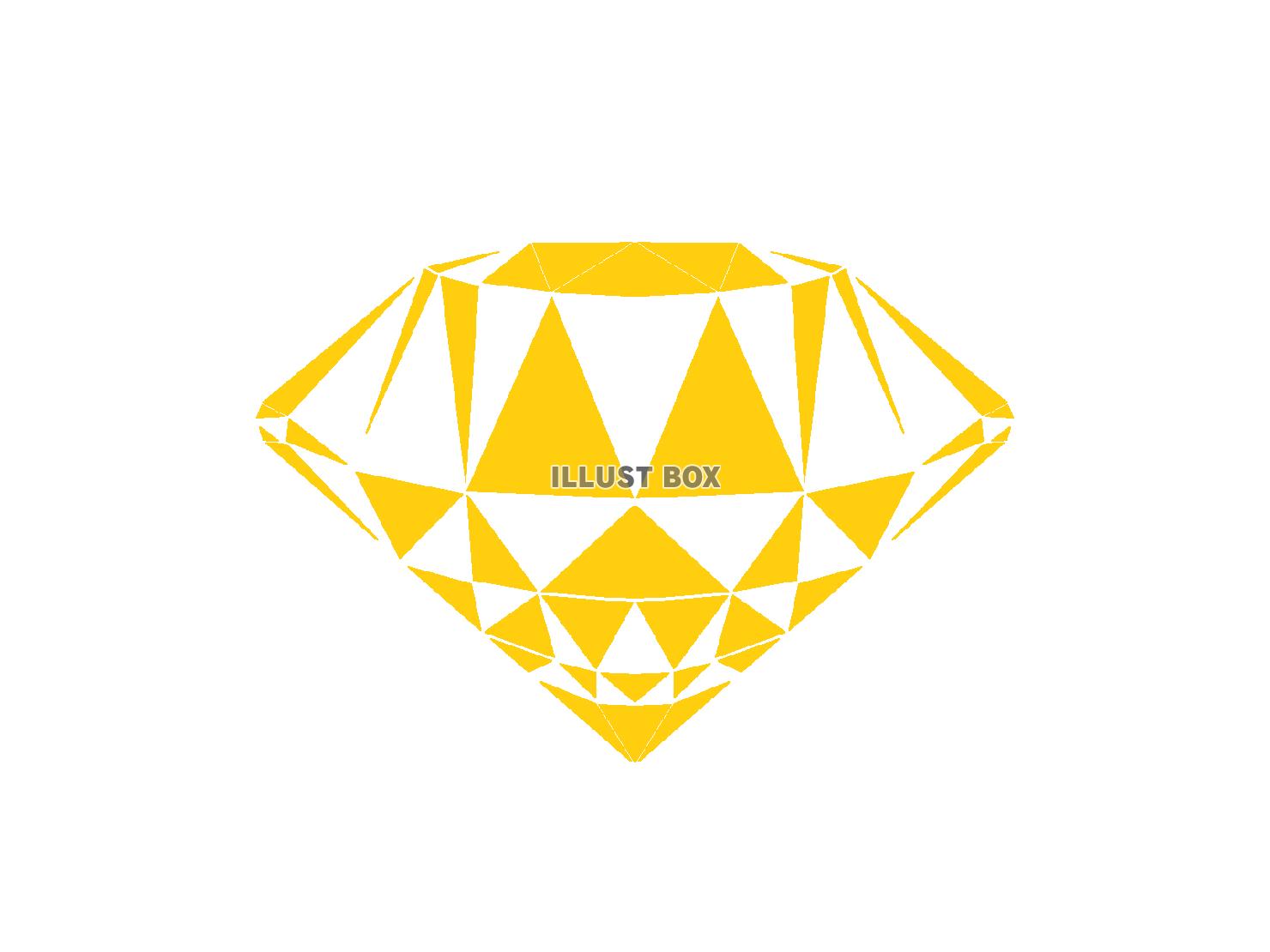 黄色のダイヤモンドのシルエット