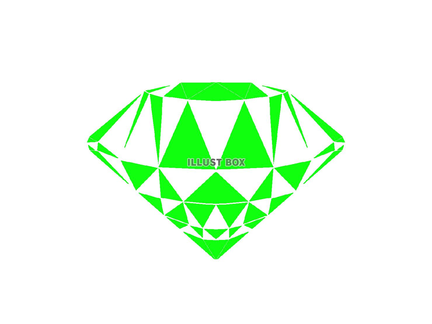 緑色のダイヤモンドのシルエット