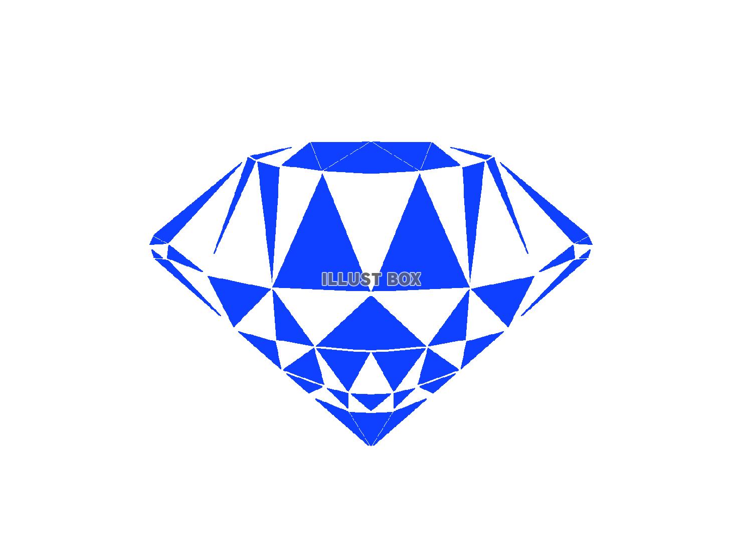 青色のダイヤモンドのシルエット