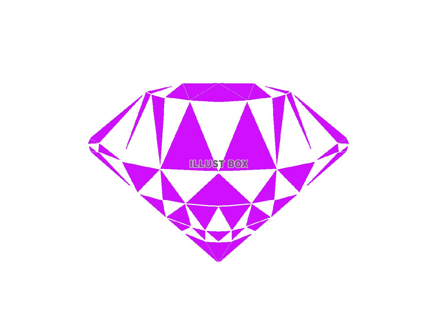 紫色のダイヤモンドのシルエット