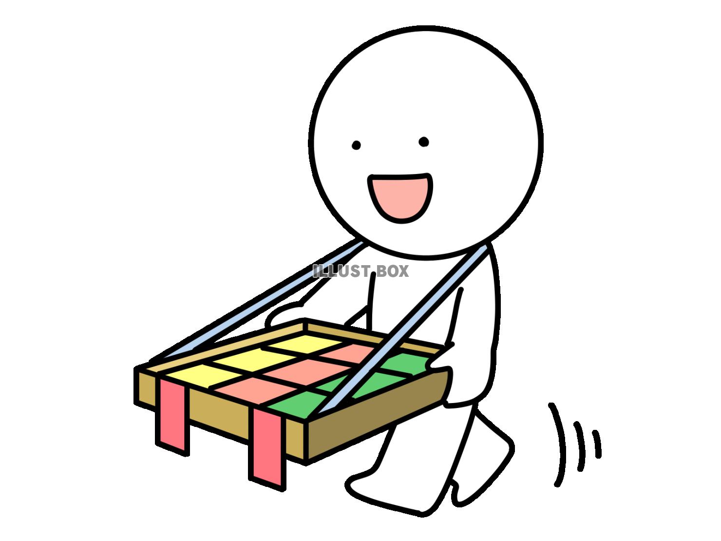 駅弁を販売する棒人間