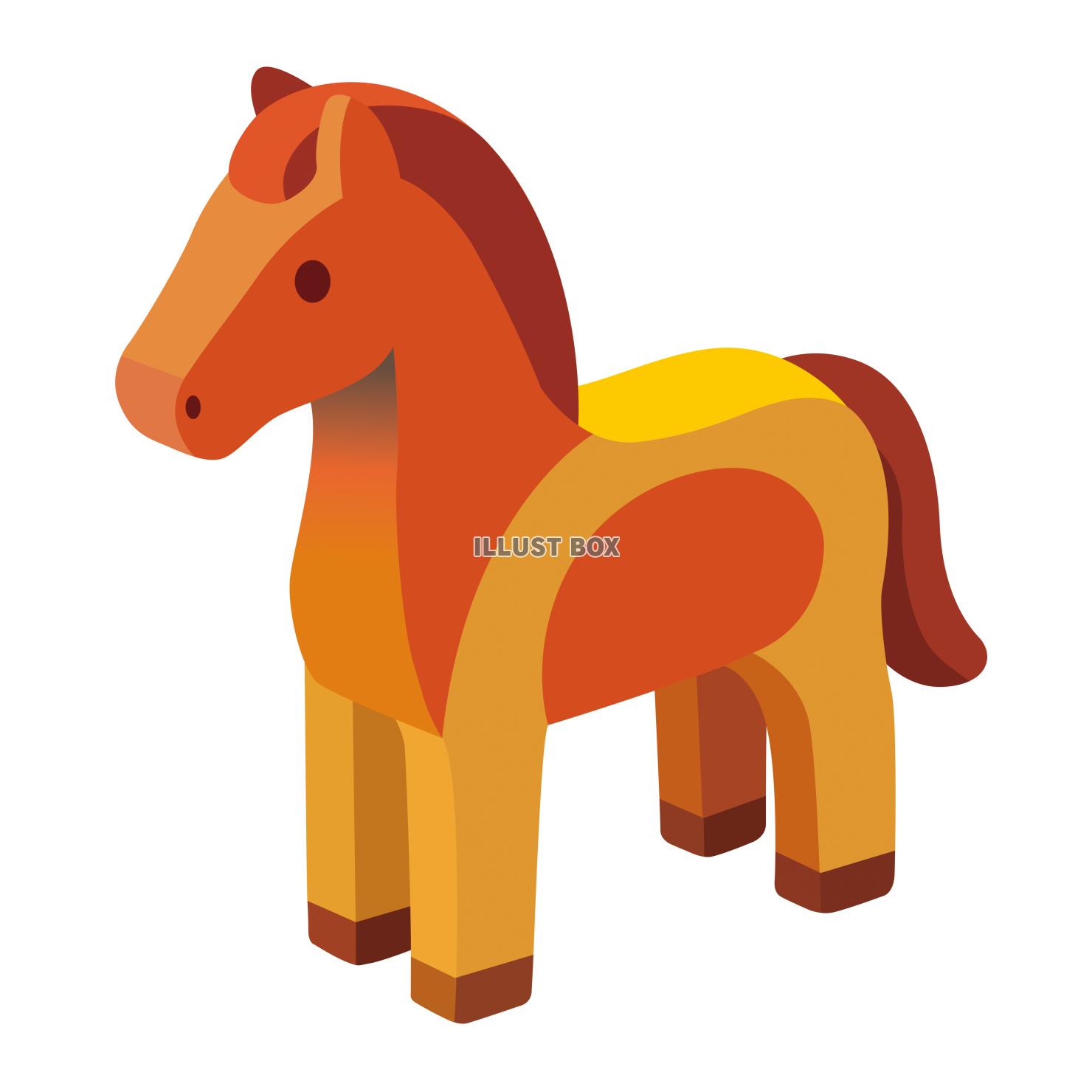 馬の置き物イラスト