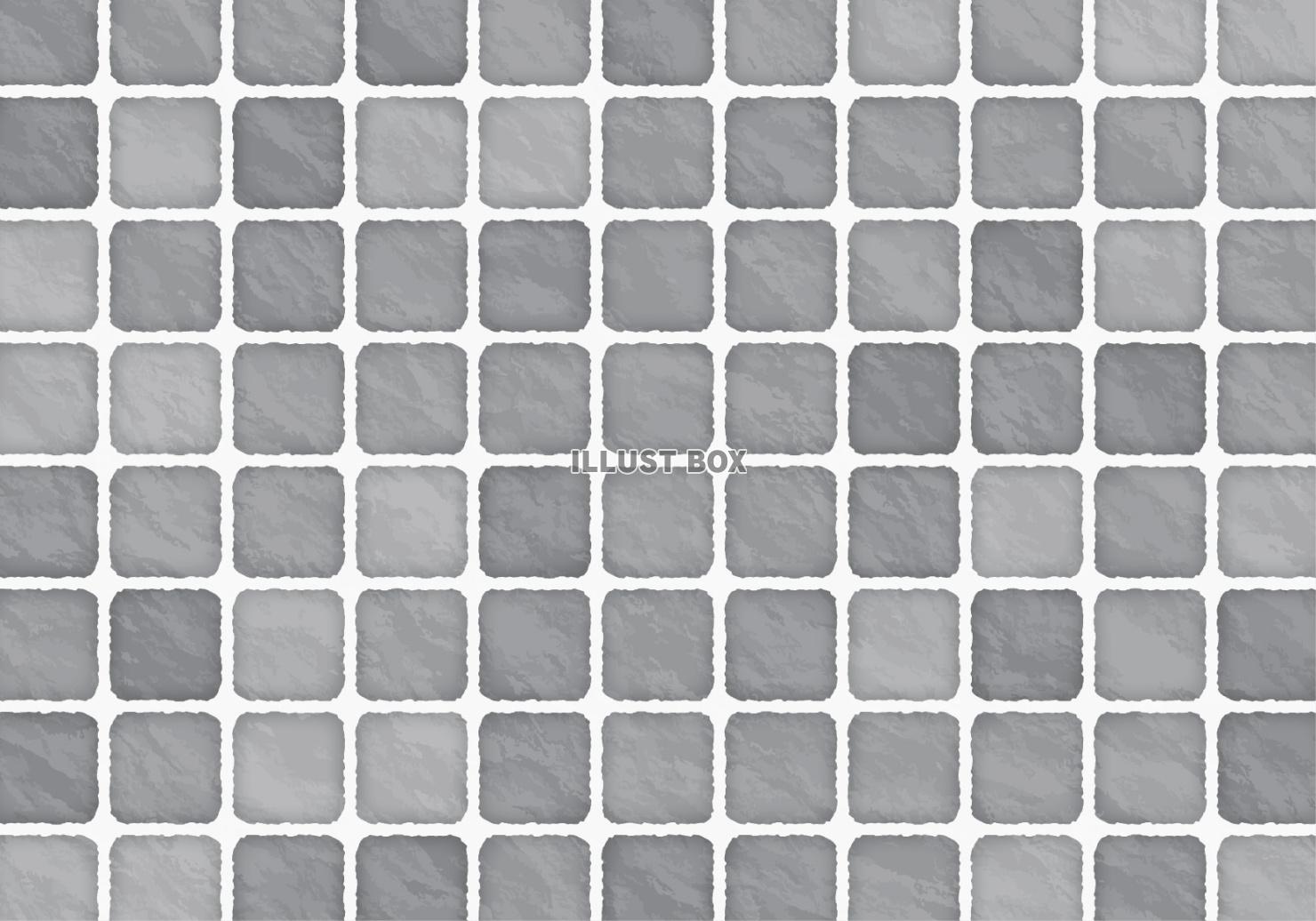 モザイクタイルの背景素材（グレー）