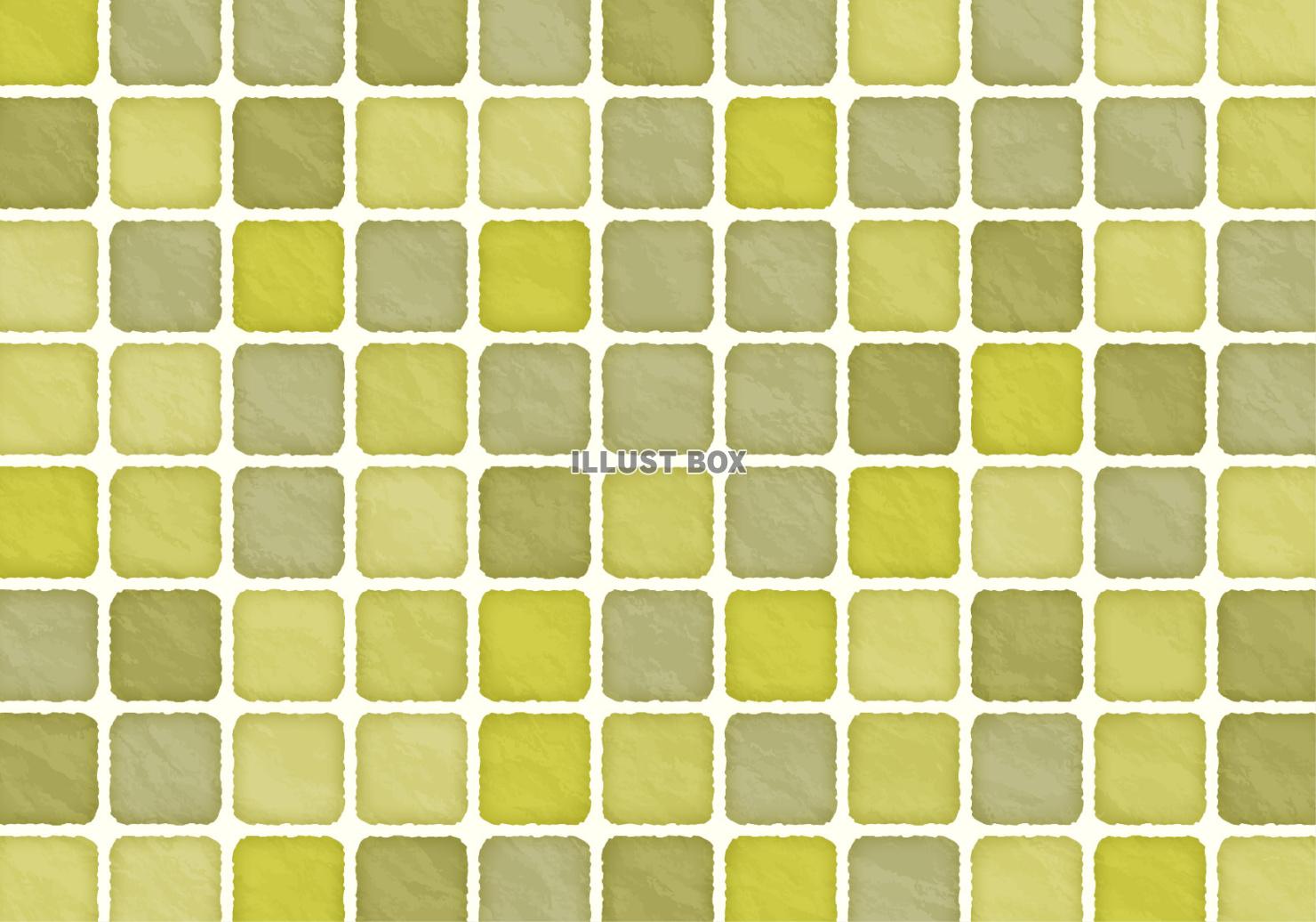 モザイクタイルの背景素材（黄色）