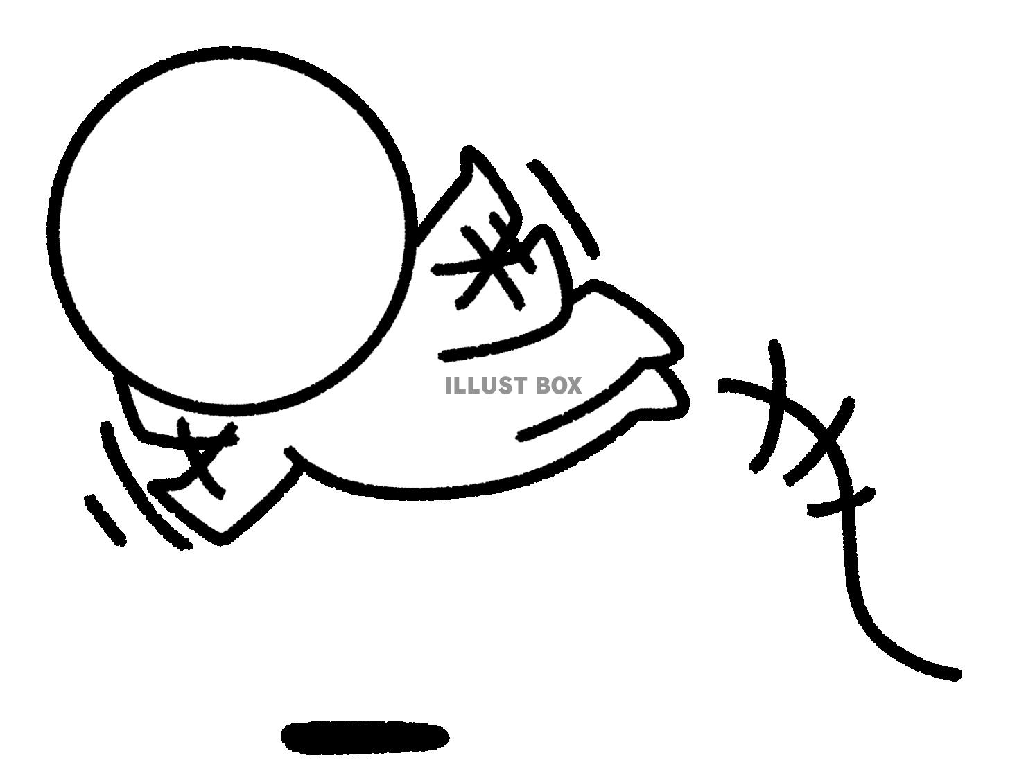 パタパタと手を振って飛ぶ棒人間