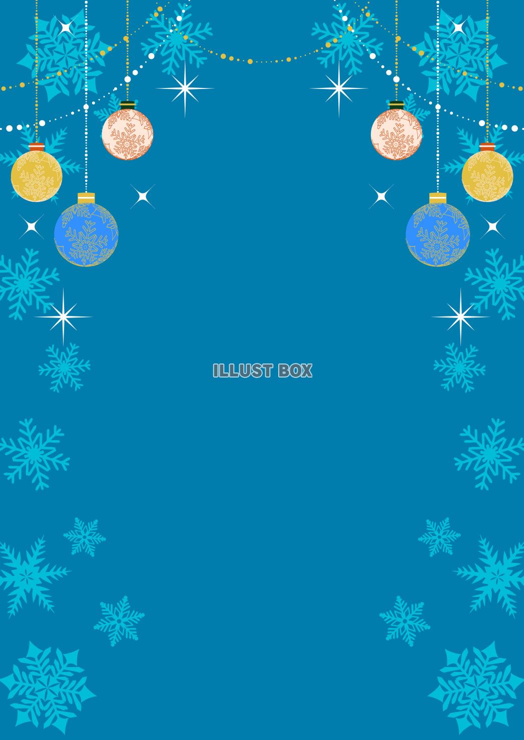 クリスマス背景25・モビール・青・縦