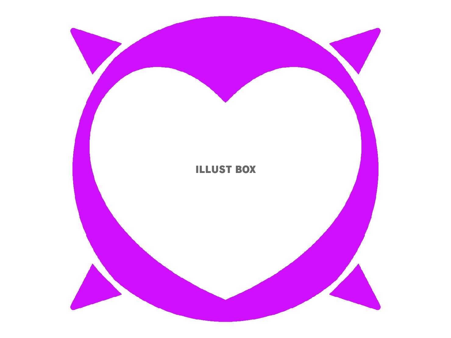 紫色のハートのシルエットアイコン