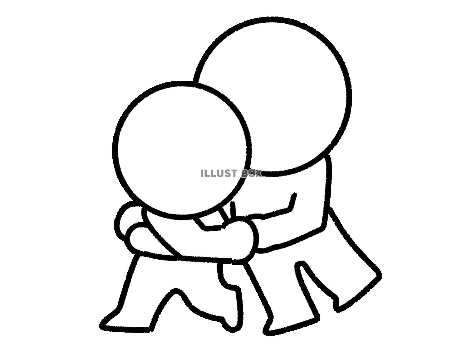 仲良しな棒人間の親子