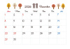 2026年11月カレンダー　紅葉