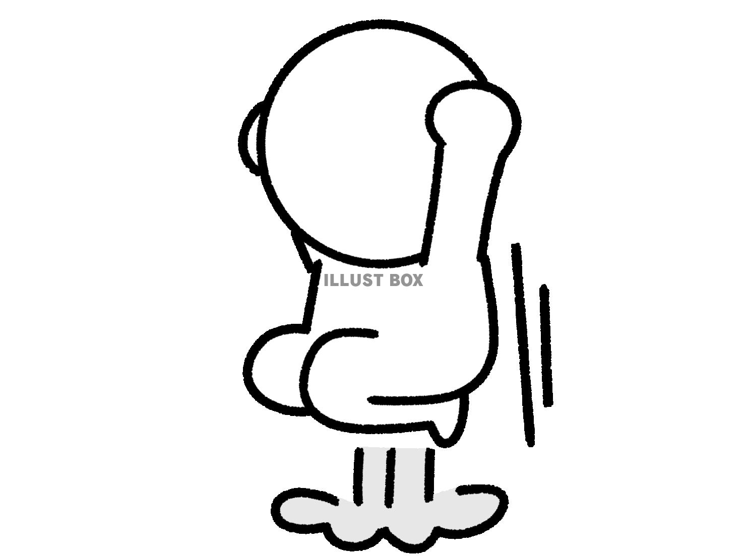 ジャンプして喜ぶ棒人間