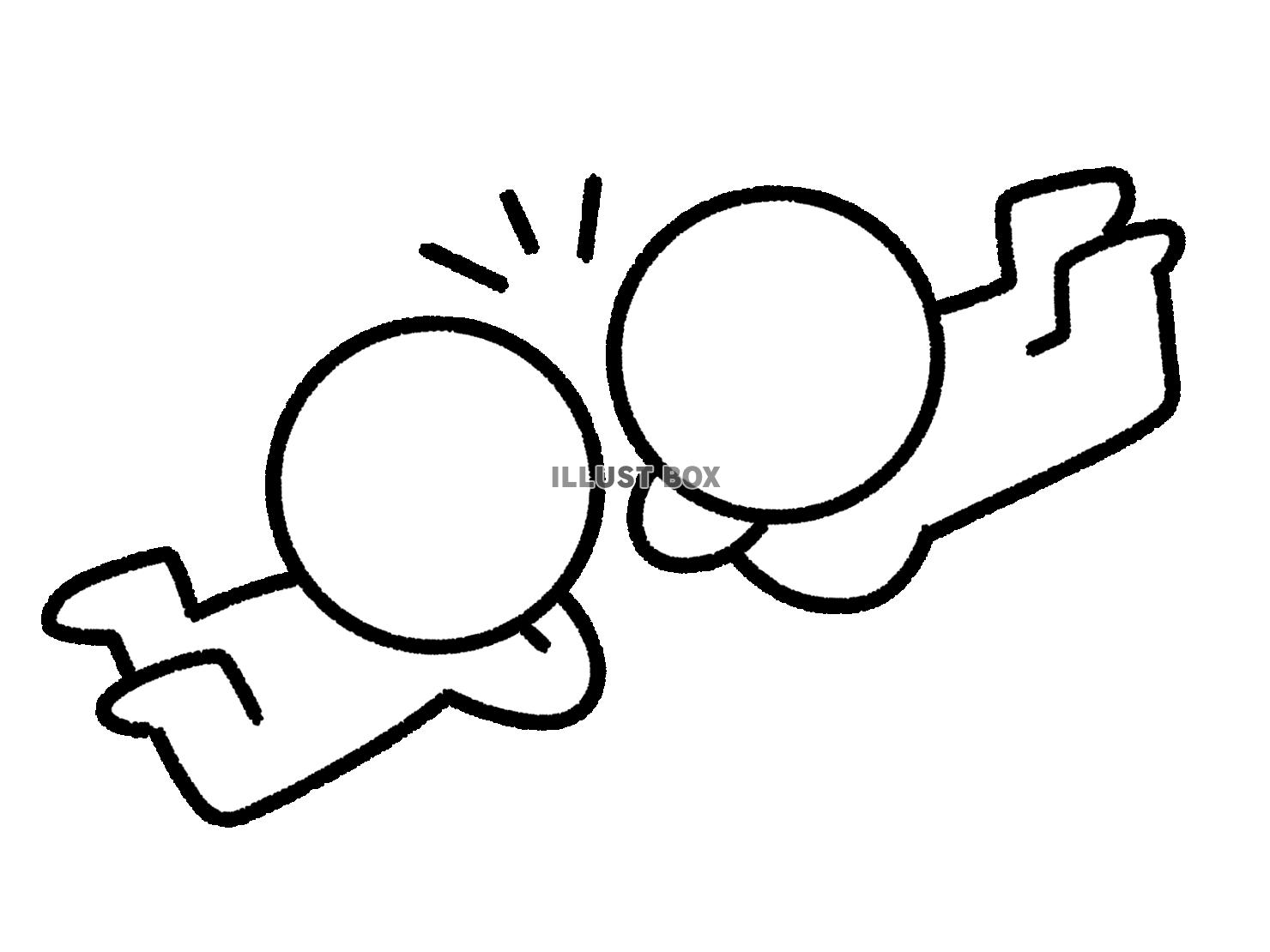 顔を突き合わせて喋る棒人間