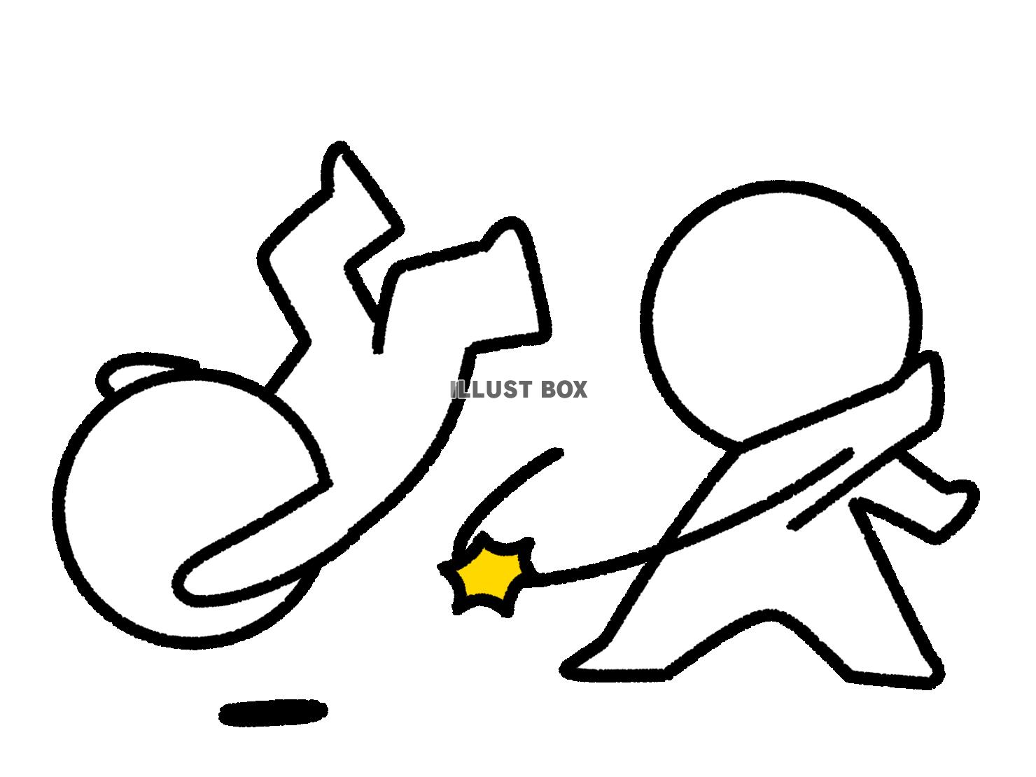 足を払って倒す棒人間