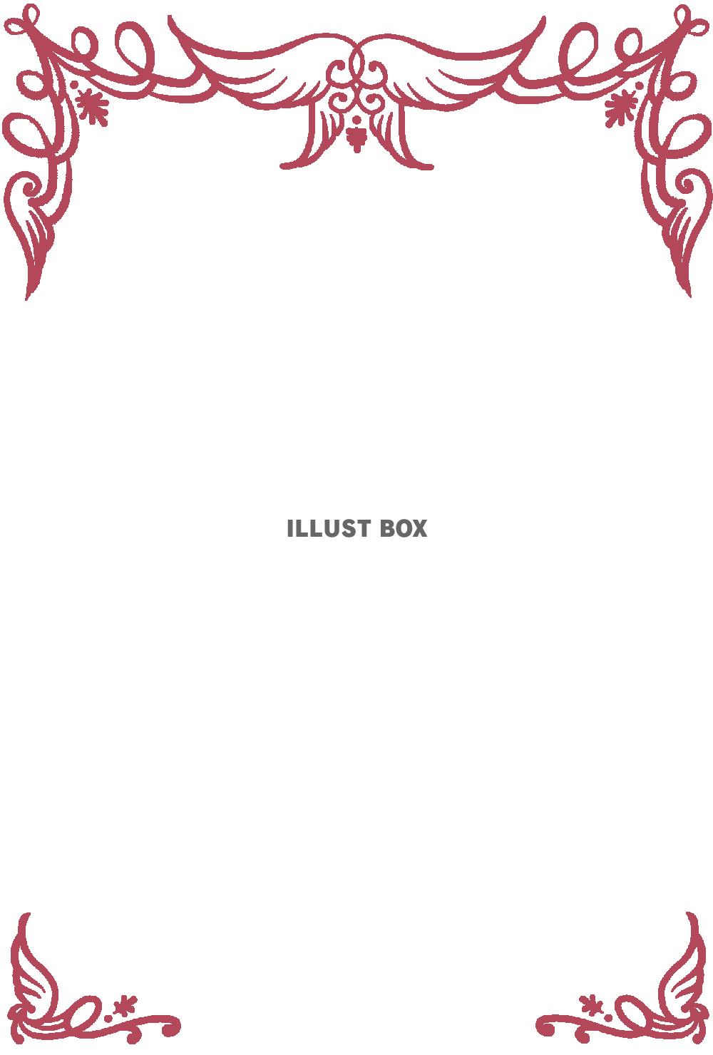 羽根モチーフフレーム・レッド