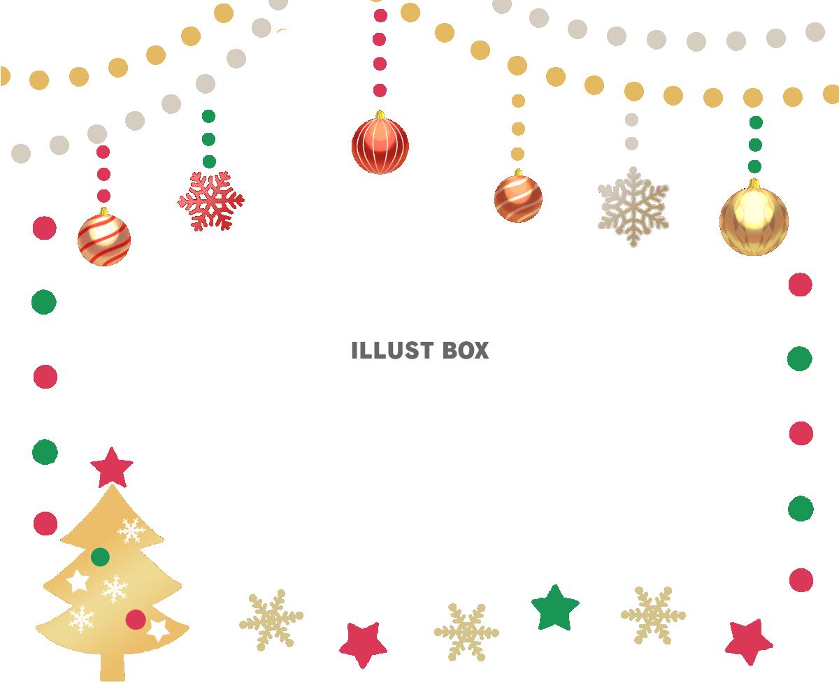 キラキラオーナメントフレーム　透過png