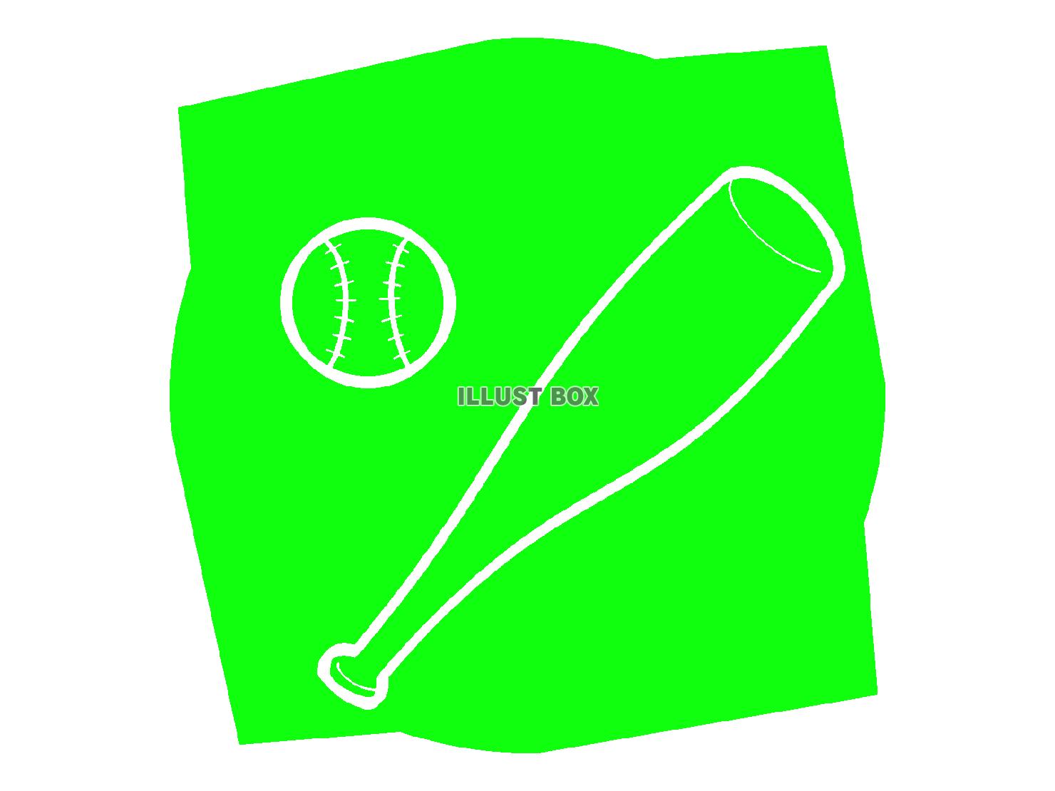 緑色の野球のシルエットアイコン