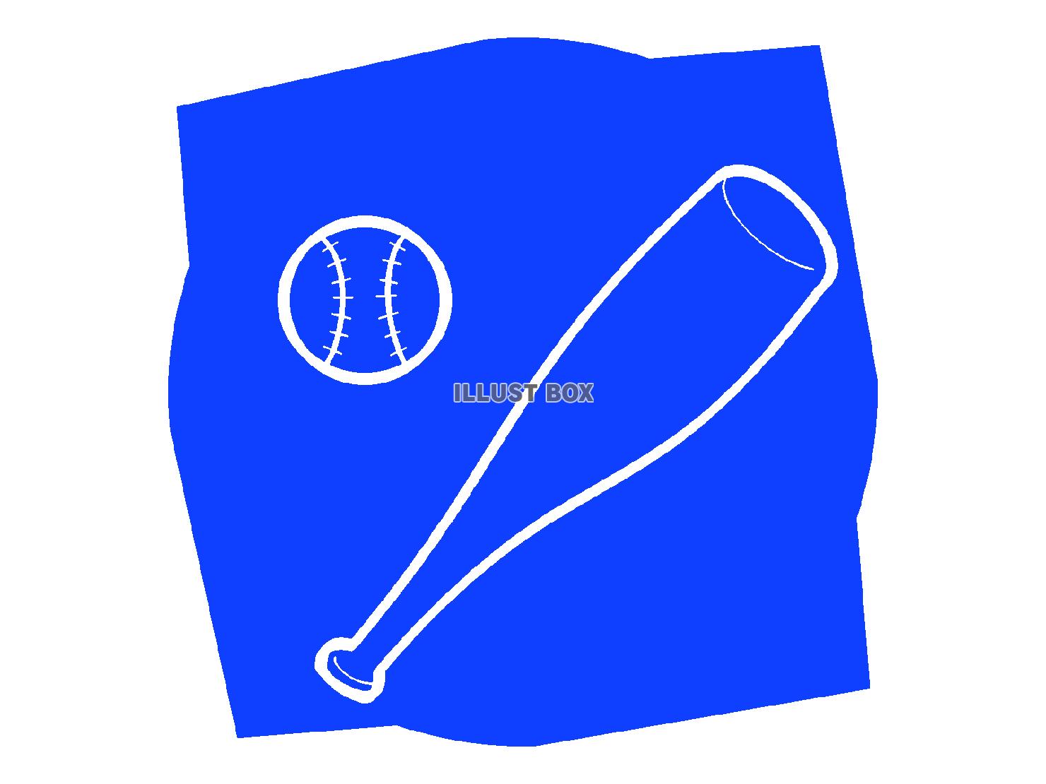 青色の野球のシルエットアイコン