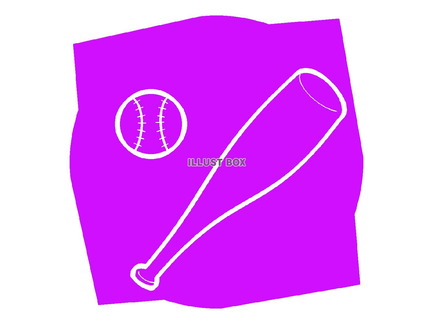 紫色の野球のシルエットアイコン