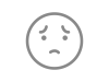 しょんぼりな顔のスタンプアイコン
