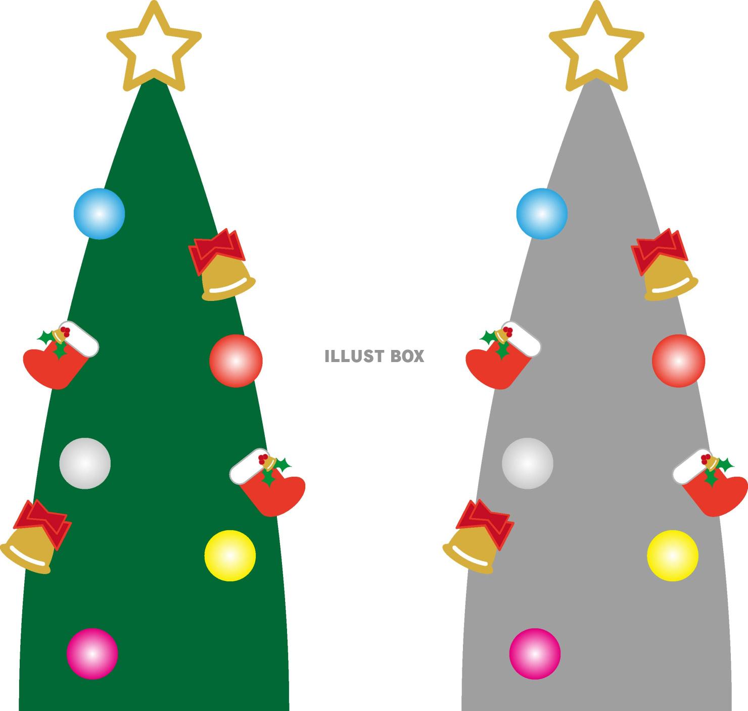 おしゃれな２色のクリスマスツリー