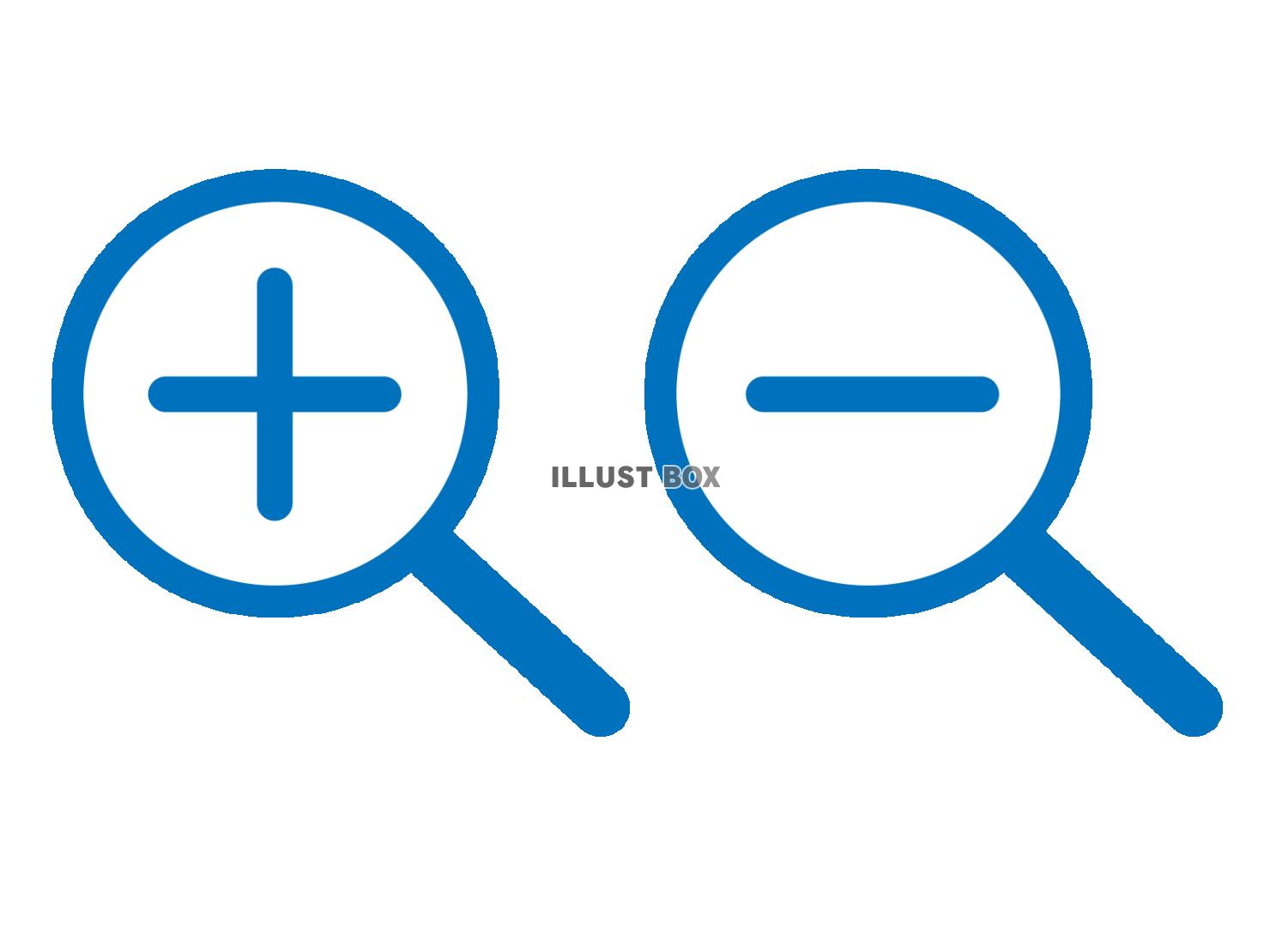 拡大・縮小のアイコン