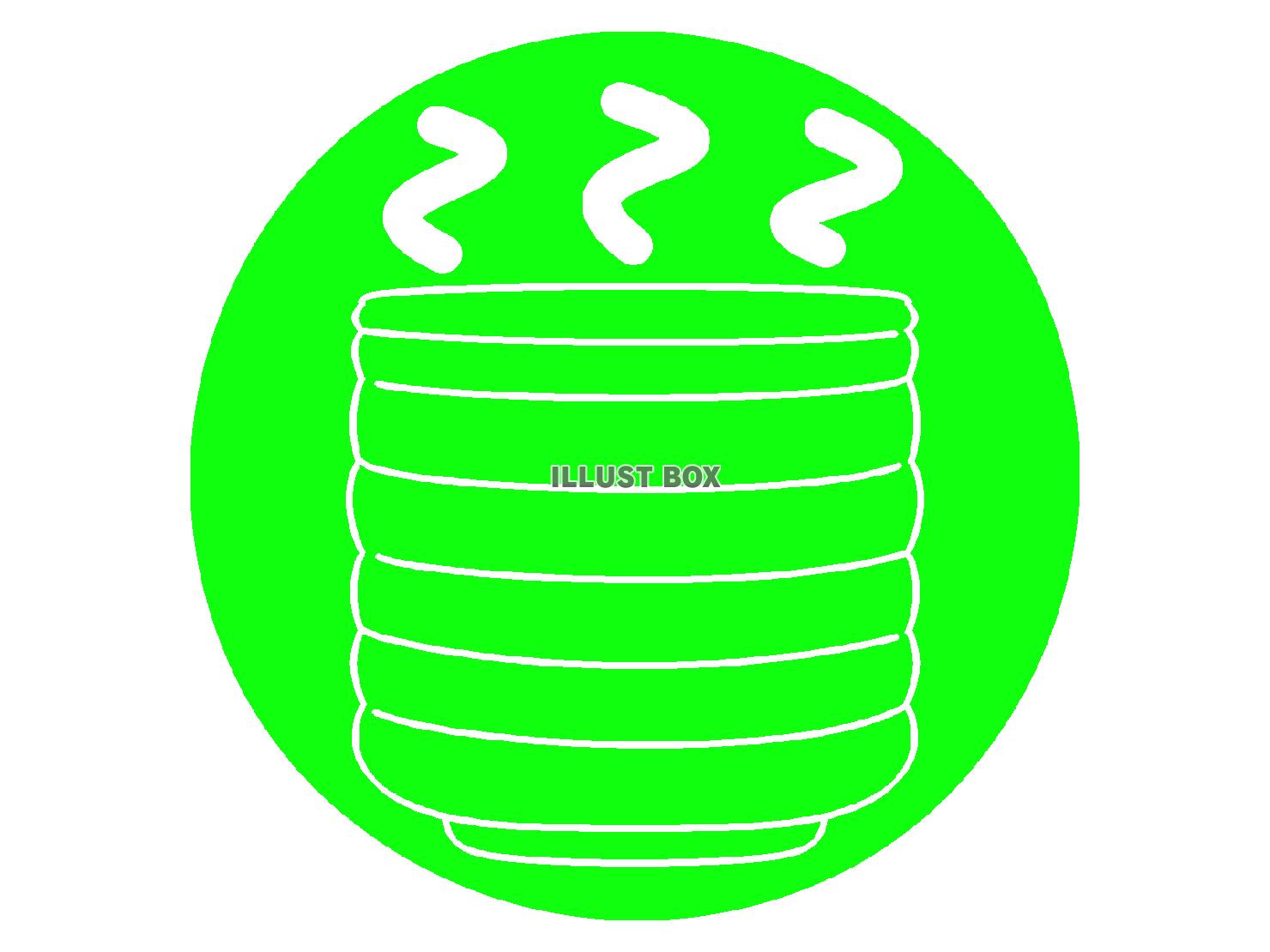 緑色の湯吞みのシルエットアイコン