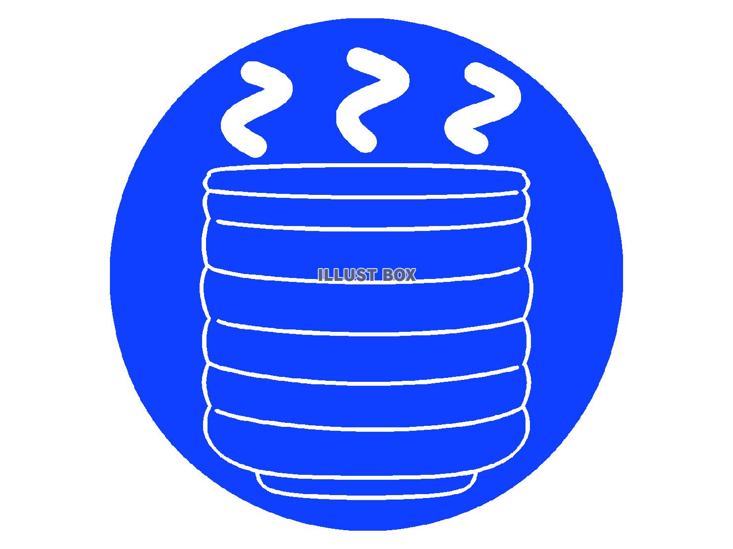 青色の湯吞みのシルエットアイコン