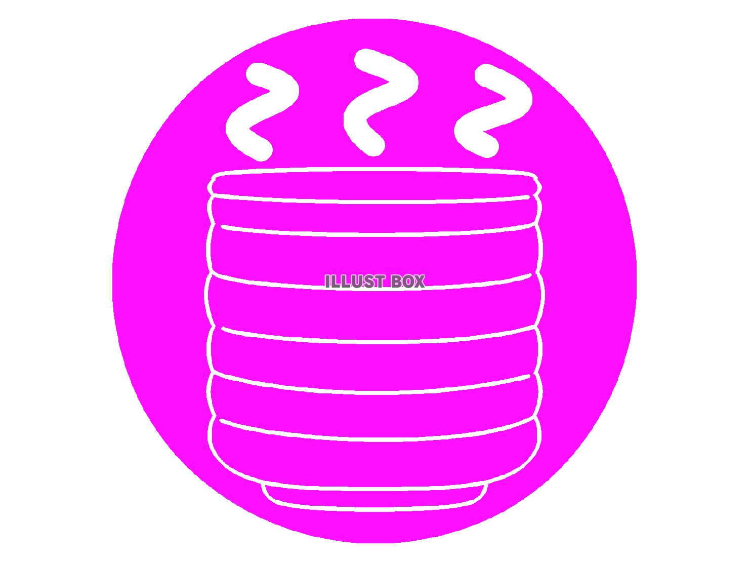 紫色の湯吞みのシルエットアイコン