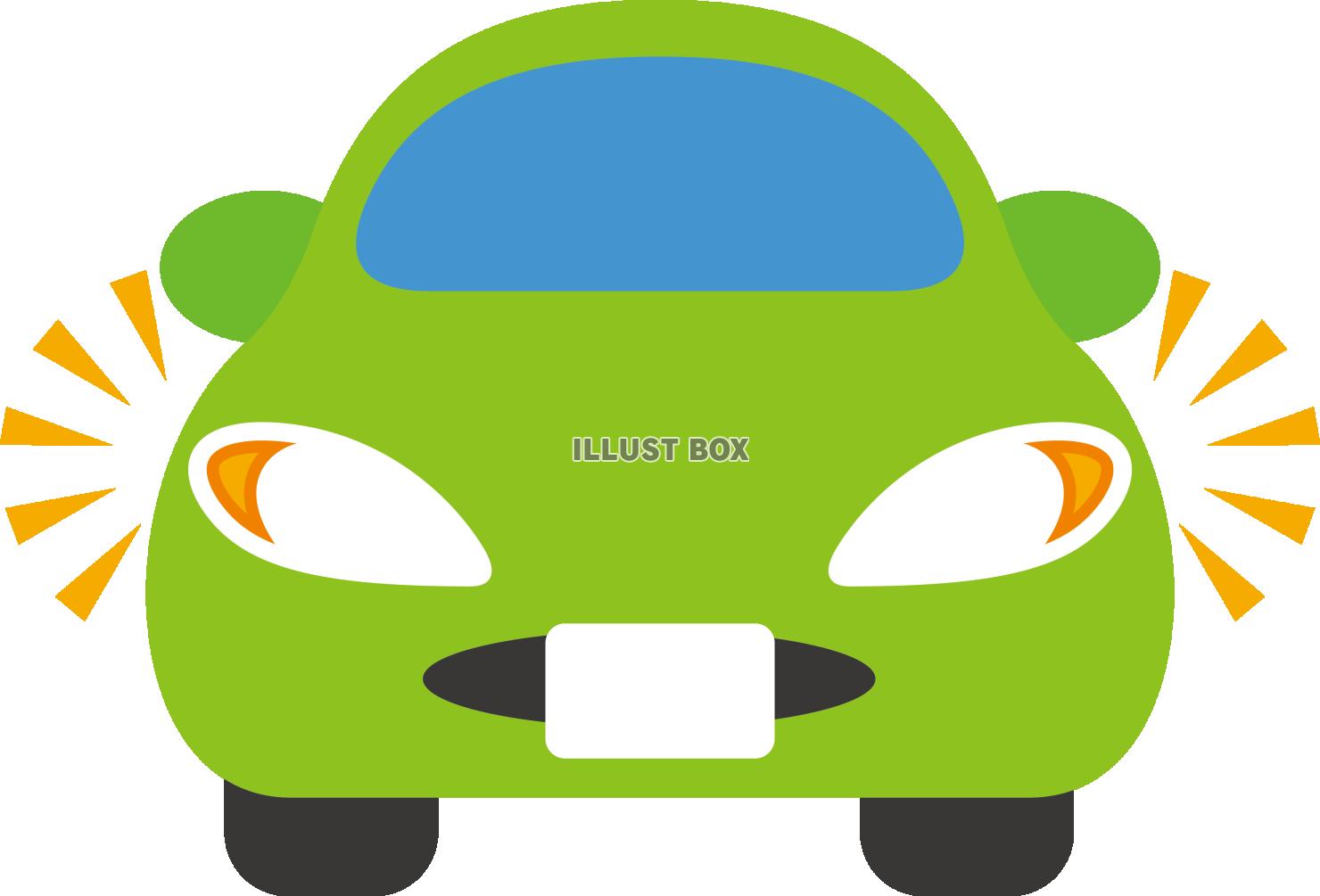 ハザードランプを出すクルマ　フロント