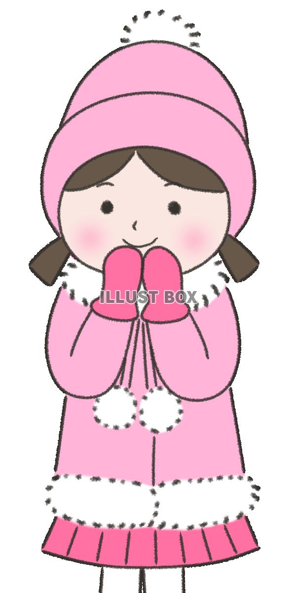 【冬の装い・女の子】透過png 