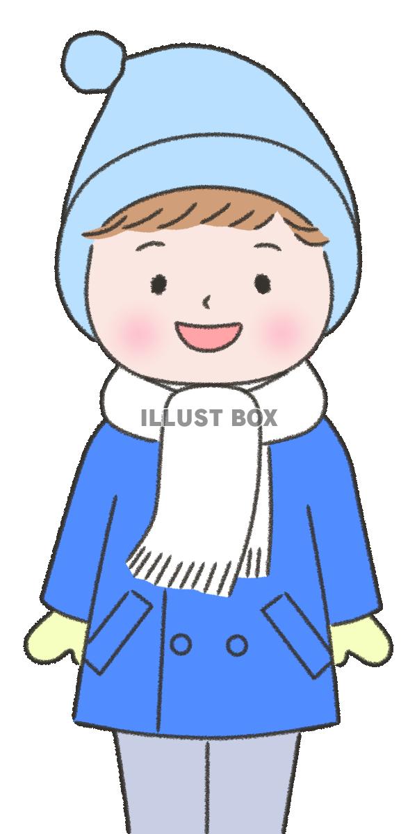 【冬の装い・男の子】１　透過png 
