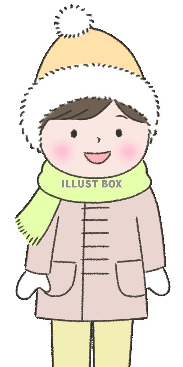 【冬の装い・男の子】２　透過png 