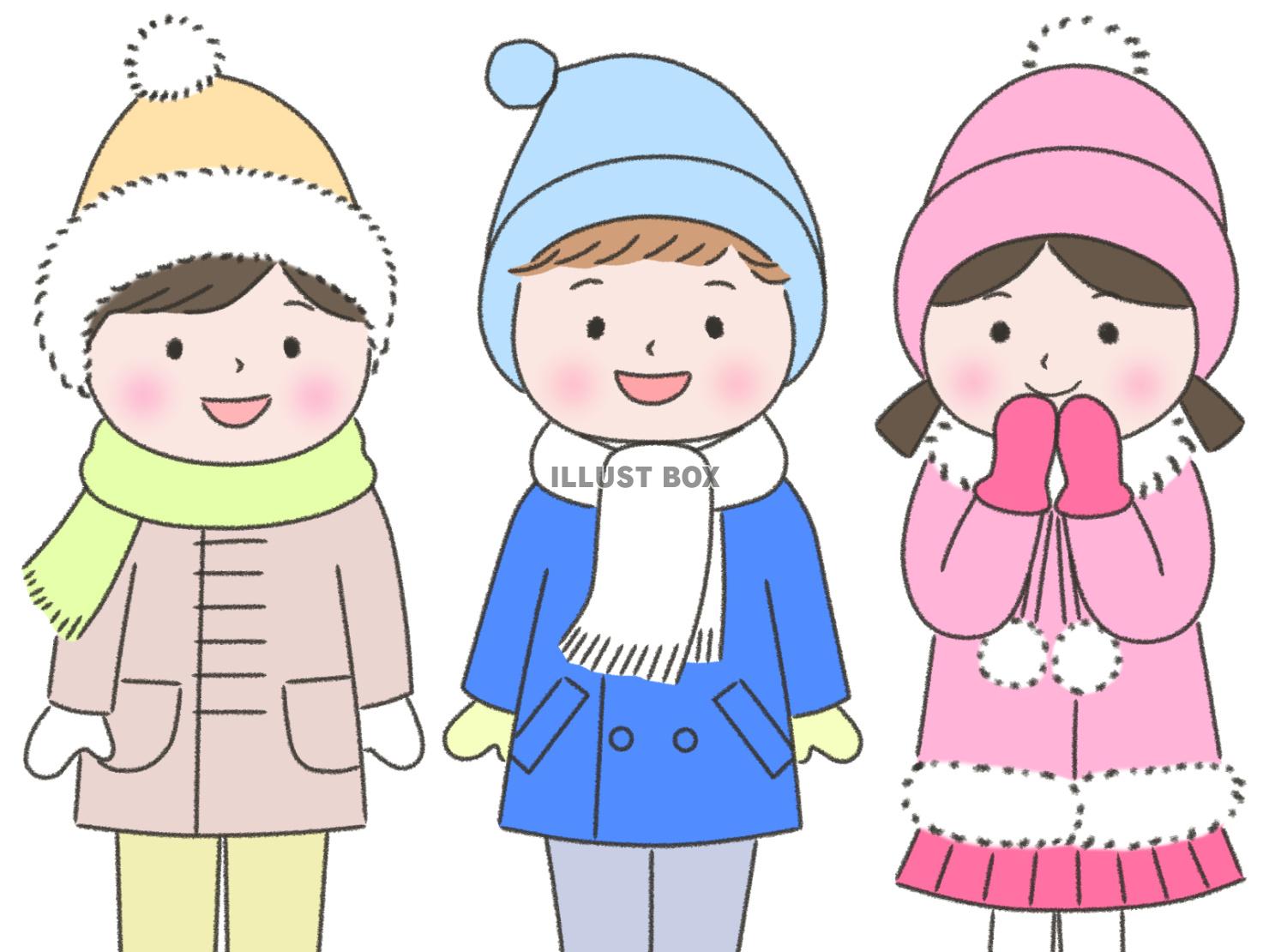 【冬の装い・子供たち】 白背景jpeg 