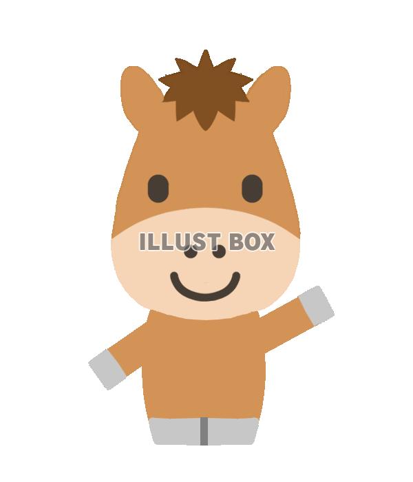立ちポーズ馬　透過png
