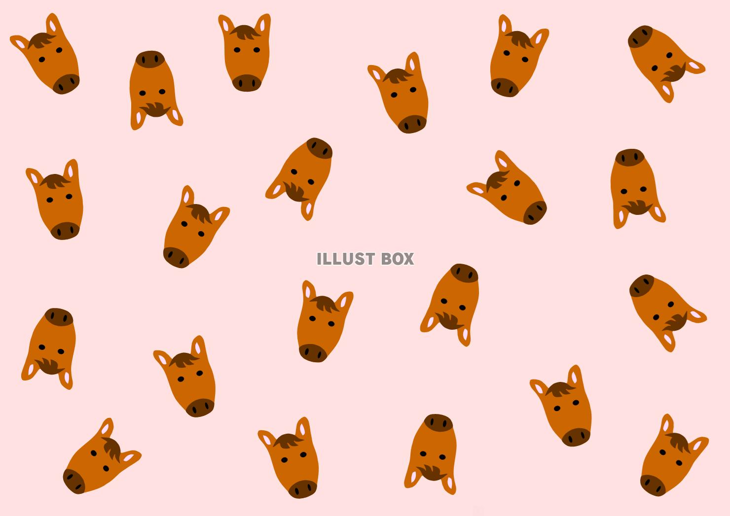 うまの顔の背景・壁紙・模様１