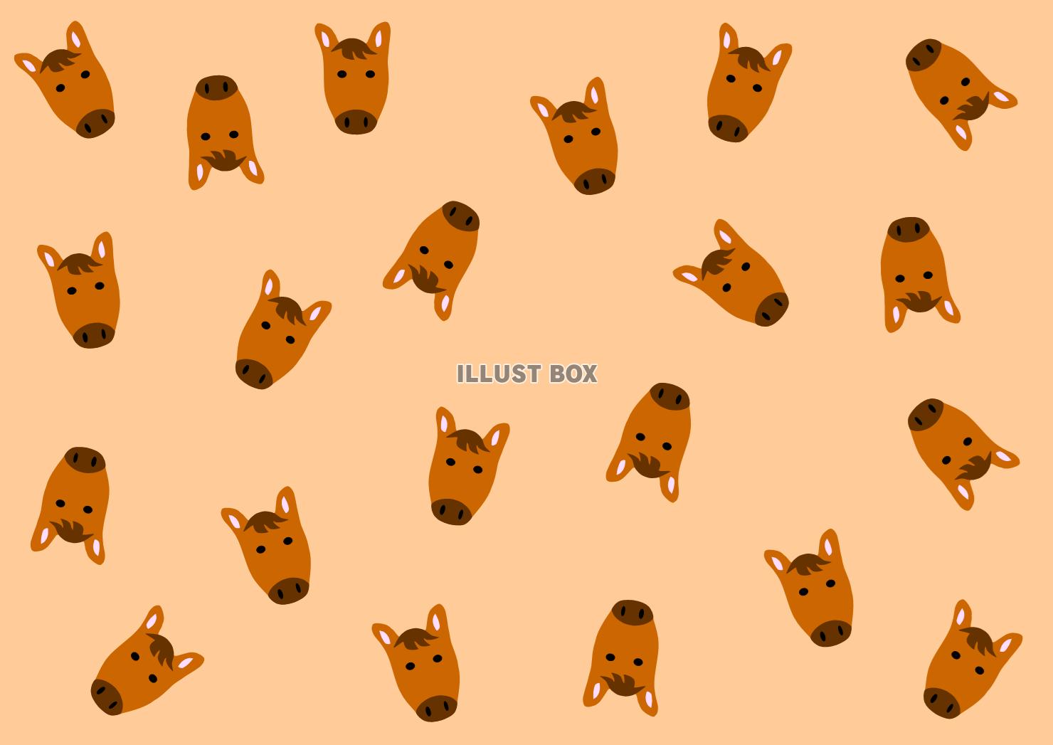 うまの顔の背景・壁紙・模様２