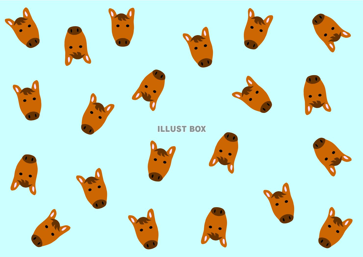 うまの顔の背景・壁紙・模様３