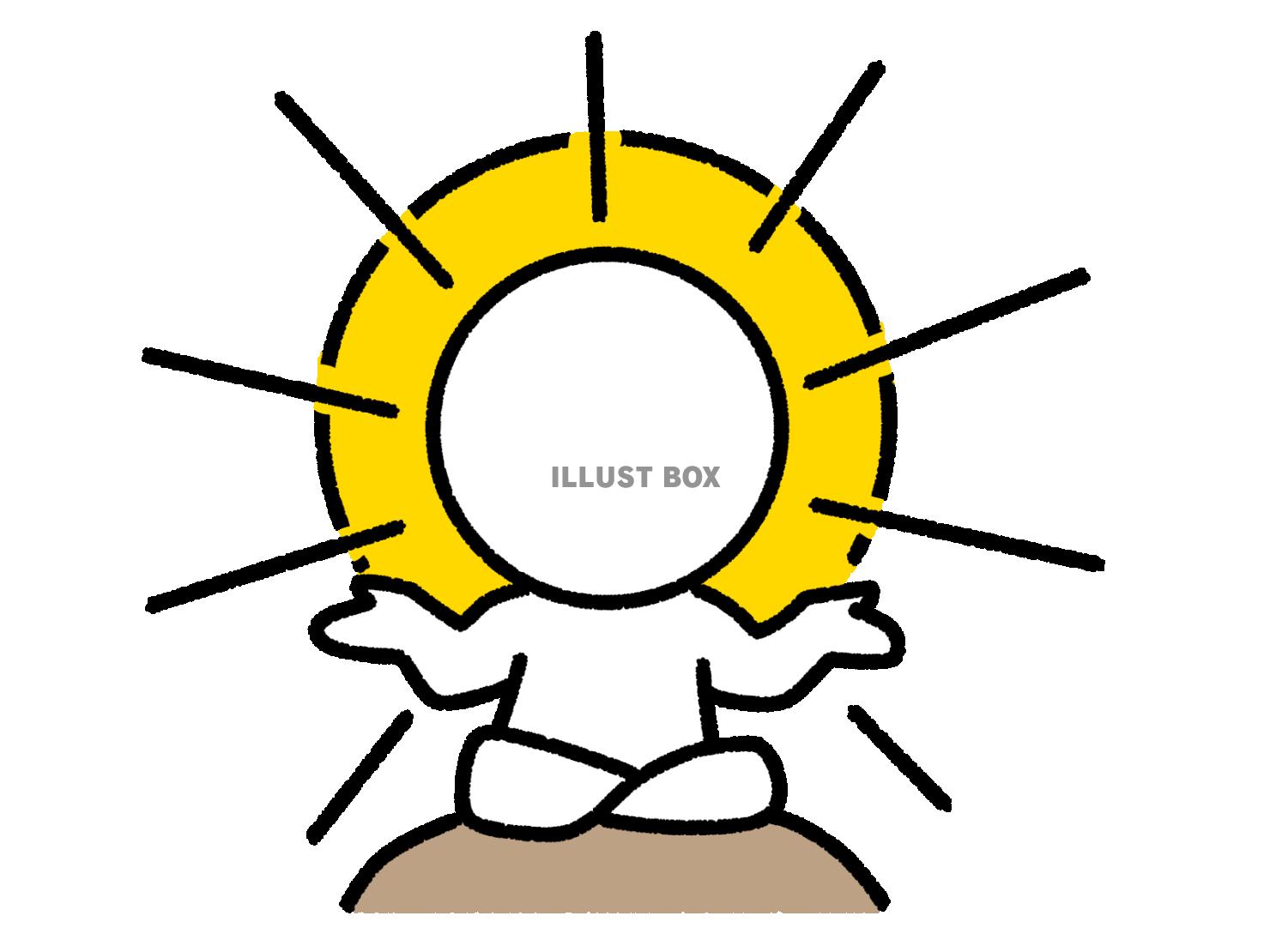 後光がさす棒人間