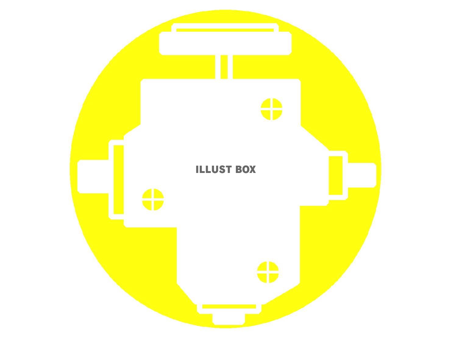 黄色のエンジンのシルエット